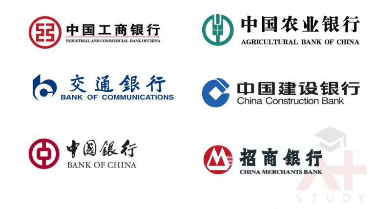 ที่ประเทศจีนธนาคารที่ต่างชาตินิยมใช้บริการกันได้แก่ ICBC, Bank of Communication, Bank of China, China Merchant Bank, Agricultural Bank of China, China Construction Bank เรียนวิศวะ ประเทศจีน หลักสูตรภาษาอังกฤษ ทุนเรียนปริญญา A Plus Study เรียนต่อกับเอพลัส